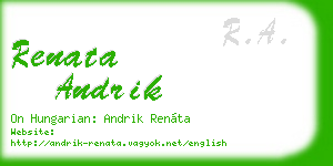 renata andrik business card