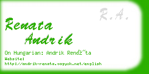 renata andrik business card